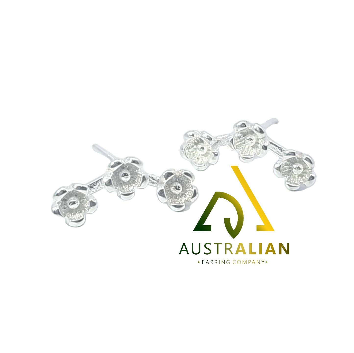 Cute 3 Flower Stud Earrings